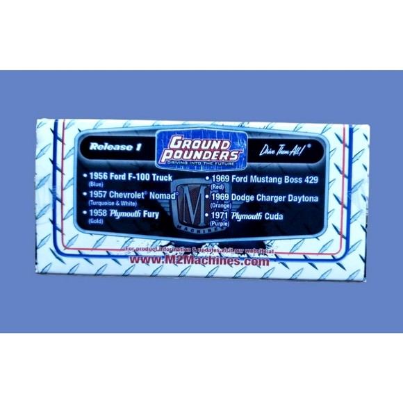 2009 M2 Machines 1958 Plymouth Fury Ground Pounders Release 01 1:64 Gold 09-06 - Picture 10 of 10